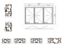 Load image into Gallery viewer, 3000 x 2100 Standard Size Economical Aluminium Bifold